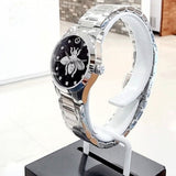 Gucci G Timeless Quartz Black Dial Silver Steel Strap Watch For Women - YA1264136 Authentic Buy Shop Now