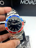 Movado Series 800 Pepsi Black Dial Silver Steel Strap Watch for Men - 2600152 Authentic Buy Shop Now