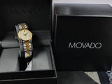 Movado Museum Classic Diamonds Mother of Pearl Dial Two Tone Steel Strap Watch For Women - 0606613 Authentic Buy Shop Now