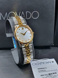 Movado Museum Classic Diamonds Mother of Pearl Dial Two Tone Steel Strap Watch For Women - 0606613 Authentic Buy Shop Now