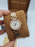 Michael Kors Darci Rose Gold Dial Silver Steel Strap Watch for Women - MK3446 Authentic Buy Shop Now