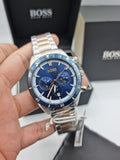 Hugo Boss Santiago Blue Dial Two Tone Steel Strap Watch for Men - 1513937 Authentic Buy Shop Now