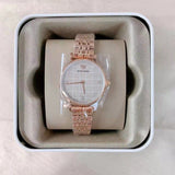 Emporio Armani Gianni T Bar Quartz Mother of Pearl Dial Rose Gold Steel Strap Watch For Women - AR11385 Authentic Buy Shop Now