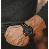 Hugo Boss One Chronograph Black Dial Black Steel Strap Watch For Men - 1514001 Authentic Buy Shop Now
