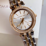 Michael Kors Darci White Dial Two Tone Steel Strap Watch for Women - MK3323 Authentic Buy Shop Now