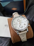Fossil Boyfriend White Dial Beige Leather Strap Watch for Women - ES3811 Authentic Buy Shop Now