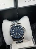 Gucci Dive Analog Blue Dial Silver Steel Strap Watch For Men - YA136203 Authentic Buy Shop Now