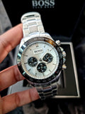 Hugo Boss Ikon White Dial Silver Steel Strap Watch for Men - 1512964 Authentic Buy Shop Now