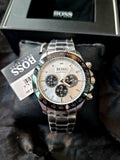 Hugo Boss Ikon White Dial Silver Steel Strap Watch for Men - 1512964 Authentic Buy Shop Now