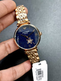 Emporio Armani Meccanico Crystals Black Dial Rose Gold Steel Strap Watch For Women - AR60043 Authentic Buy Shop Now