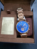 Michael Kors Bradshaw Quartz Blue Dial Rose Gold Steel Strap Watch For Women - MK5951 Authentic Buy Shop Now