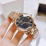 Michael Kors Noire Black Dial Rose Gold Steel Strap Watch for Women - MK3585 Authentic Buy Shop Now