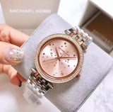 Michael Kors Darci Rose Gold Dial Two Tone Steel Strap Watch for Women - MK3726 Authentic Buy Shop Now