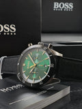 Hugo Boss Santiago Green Dial Black Nylon Strap Watch for Men - 1513936 Authentic Buy Shop Now