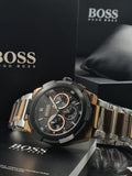 Hugo Boss Supernova Black Dial Two Tone Steel Strap Watch for Men - 1513358 Authentic Buy Shop Now