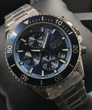 Hugo Boss Admiral Blue Dial Silver Steel Strap Watch for Men - 1513907 Authentic Buy Shop Now