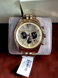 Michael Kors Lexington Crystals Gold Dial Gold Steel Strap Watch for Men - MK8494 Authentic Buy Shop Now