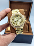 Michael Kors Camille Silver Diamonds Dial Gold Steel Strap Watch for Women - MK5756 Authentic Buy Shop Now