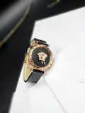 Versace Palazzo Empire Greca Black Dial Black Leather Strap Watch for Women - VEDV00719 Authentic Buy Shop Now