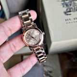 Burberry The City Nude Dial Rose Gold Steel Strap Watch for Women - BU9228 Authentic Buy Shop Now