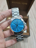 Michael Kors Runway Blue Dial Silver Steel Strap Watch for Women - MK3292 Authentic Buy Shop Now