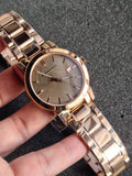 Burberry The City Rose Gold Dial Rose Gold Steel Strap Watch for Women - BU9034 Authentic Buy Shop Now