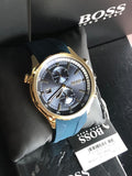 Hugo Boss Globetrotter Blue Dial Blue Silicone Strap Watch for Men - 1513822 Authentic Buy Shop Now