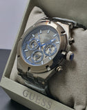 Guess Continental Grey Dial Grey Steel Strap Watch for Men - GW0260G3 Authentic Buy Shop Now