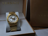 Versace Greca Silver Dial Gold Steel Strap Watch for Men - VEVI00520 Authentic Buy Shop Now