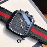 Gucci Coupe Chronograph Quartz Black Two Tone NATO Strap Watch For Men - YA131202 Authentic Buy Shop Now