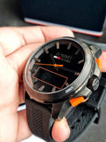 Tommy Hilfiger Jeans Analog Black Dial Black Silicone Strap Watch For Men - 1791763 Authentic Buy Shop Now