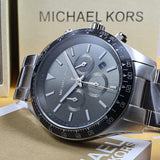 Michael Kors Layton Chronograph Green Dial Silver Steel Strap Watch For Men - MK8912 Authentic Buy Shop Now