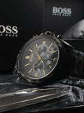 Hugo Boss Driver Black Dial Black Steel Strap Watch for Men - 1513277 Authentic Buy Shop Now