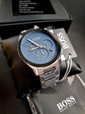 Hugo Boss Classic Grey Dial Grey Steel Strap Watch for Men - 1513364 Authentic Buy Shop Now