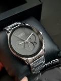 Hugo Boss Classic Grey Dial Grey Steel Strap Watch for Men - 1513364 Authentic Buy Shop Now