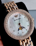 Emporio Armani Rosa Mother of Pearl Dial Rose Gold Steel Strap Watch For Women - AR11462 Authentic Buy Shop Now