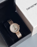 Emporio Armani Rosa Mother of Pearl Dial Rose Gold Steel Strap Watch For Women - AR11462 Authentic Buy Shop Now