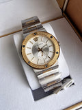 Versace Greca Silver Dial Two Tone Steel Strap Watch for Men - VEVI00320 Authentic Buy Shop Now