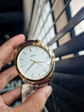 Fossil The Minimalist White Dial Brown Leather Strap Watch for Men - FS5397 Authentic Buy Shop Now
