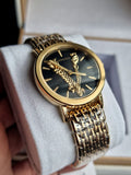 Versace Virtus Quartz Black Dial Gold Steel Strap Watch for Women - VEHC00619 Authentic Buy Shop Now
