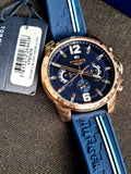 Tommy Hilfiger Decker Multifunction Blue Dial Blue Rubber Strap Watch for Men - 1791474 Authentic Buy Shop Now