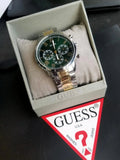 Guess Hendrix Green Dial Two Tone Steel Strap Watch For Men - GW0066G2 Authentic Buy Shop Now