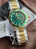 Movado Series 800 Green Dial Two Tone Steel Strap Watch for Men - 2600147 Authentic Buy Shop Now