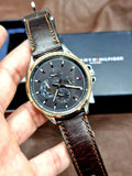 Tommy Hilfiger Shawn Multifunction Grey Dial Brown Leather Strap Watch for Men - 1791615 Authentic Buy Shop Now