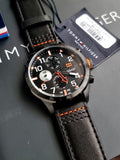 Tommy Hilfiger Trent Multifunction Black Dial Black Leather Strap Watch for Men - 1791136 Authentic Buy Shop Now