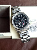 Michael Kors Brecken Chronograph Quartz Black Dial Silver Steel Strap Watch For Men - MK8438 Authentic Buy Shop Now