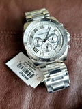 Michael Kors Brecken Chronograph Silver Dial Silver Steel Strap Watch For Women - MK8562 Authentic Buy Shop Now