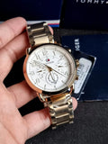 Tommy Hilfiger Quartz White Dial Gold Steel Strap Watch for Men - 1791455 Authentic Buy Shop Now