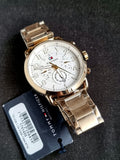 Tommy Hilfiger Quartz White Dial Gold Steel Strap Watch for Men - 1791455 Authentic Buy Shop Now
