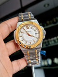 Versace Chain Reaction Quartz White Dial Two Tone Steel Strap Watch for Men - VEDY00519 Authentic Buy Shop Now